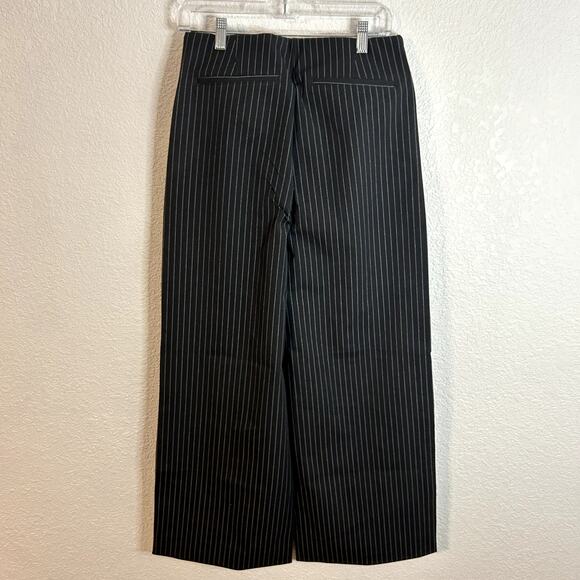 Old Navy High Rise Pixie Wide Leg Pant Womens Size Medium Tall NWT Gray White - Picture 6 of 6